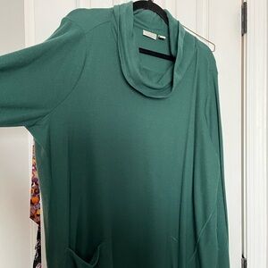 LOGO Lounge by Lori Goldstein Micro Cloud Waffle Cowl Neck Top 3X